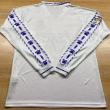1996/1997 RM White Home Retro Long Sleeve Soccer Jersey