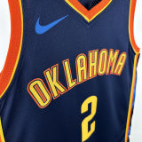 2025 KC Thunder GILGEOUS-ALEXANDER #2 Black City Edition NBA Jerseys