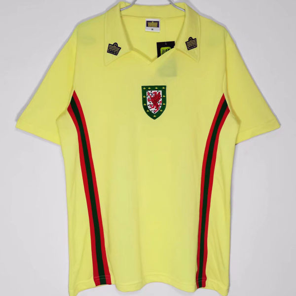 1976/79 Wales Away Yellow Retro Soccer Jersey