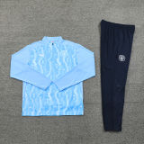 2025 Man City Sky Blue Kids Sweater Tracksuit