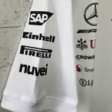 2025 Mercedes AMG Petronas F1 White Team T-Shirt  圆领