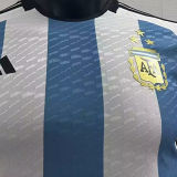 MESSI #10 Signature Version Argentina Home Player Version Jersey (3 Stars 3星 签名和图版)