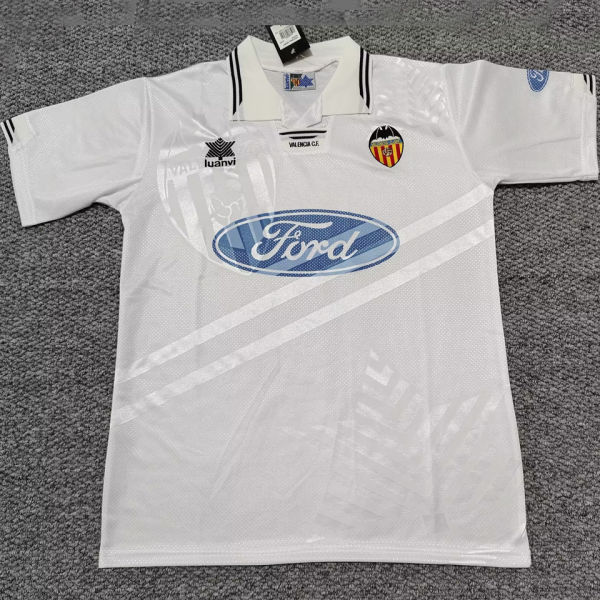 1999/2000 Valencia Home White Retro Soccer Jersey