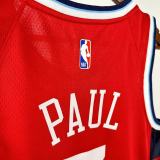 2025 Clippers PAUL #3 Red NBA Jersey
