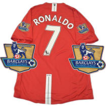 RONALDO #7 2007-08 M Utd Home Red Retro Jersey League Version 联赛版带06/07英超双金章