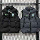 2026/27 Brazil Black Cotton Vest Jacket  J3307 黑色