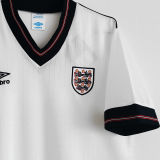 1984/87 England Home White Retro Soccer Jersey