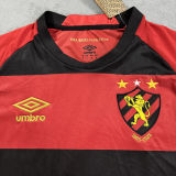2025/26 Sport Recife Home Red Black Fans Soccer Jersey