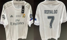 RONALDO #7 RM White Home Retro Jersey 2015/16 (Have All Patch) (10) 全套章 +2016胸前小字