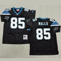 WALLS #85 Men's Carolina Panthers Retro NFL Jersey 黑豹