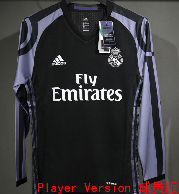 2016/17 RM The 3rd Retro Player Version Long Sleeve Soccer Jersey 球员版
