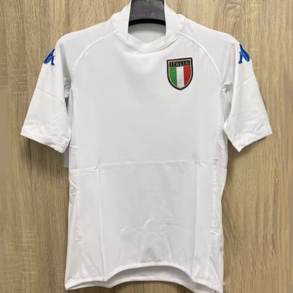 2002 Italy Away White Retro Soccer Jersey