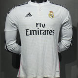 2014/15 RM Home White Retro Player Version Long Sleeve Jersey 球员版