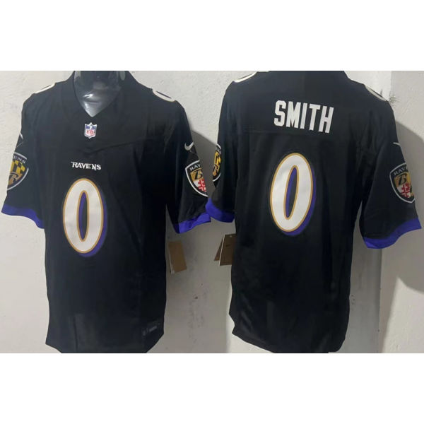 SMITH #0 Men's Baltimore Ravens NFL Jersey 乌鸦  (3代）