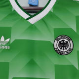 1988 Germany Away Green Retro Soccer Jersey