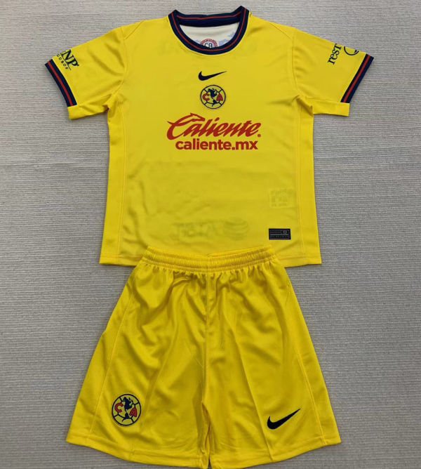 2024/25 Club America Home Yellow Kids Soccer Jersey