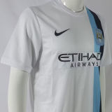 2013/14 Man City Away White Retro Soccer Jersey