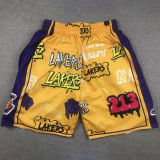 2024/25 Lakers Yellow NBA Pants