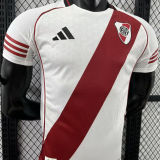 2025/26 River Plate Home White Player Version Soccer Jersey 胸前空白版