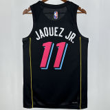 2025 Miami Heat JAQUEZ JR. #11 Black City Edition NBA Jersey
