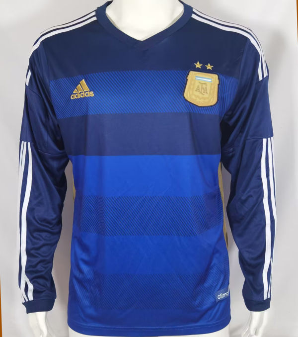 2014 Argentina Away Retro Long Sleeve  Jersey