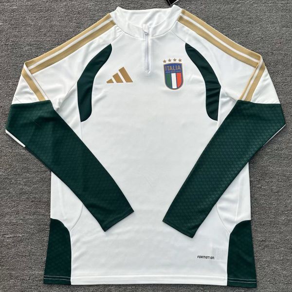 202627 Italy White Green Training Sweater