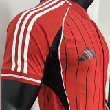 2025/26 M Utd Red Baseball Player Version T-Shirt  硅胶版