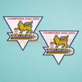2002-2003 THE F.A.PREMIER LEAGUE Flocking Patch  Two Pieces 植绒 旧款英超章 一套2个  (You can buy it alone OR tell us which jersey to print it on. )