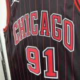 2025/26 Bulls RODMAN #91 Black NBA Jerseys