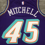 Jazz MITCHELL #45 Snow Mountain Edition Purple NBA Jerseys Hot Pressed