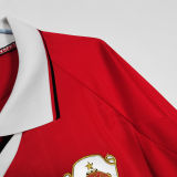 1999/2000 M Utd Home Long Sleeve Retro Soccer Jersey