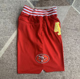 49ERS red Four Bags NBA Pants