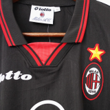 1997/98 AC Milan Away Black Retro Soccer Jersey