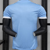 2025/26 Man City Home Blue Player Version Soccer Jersey