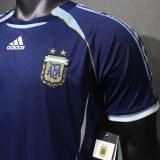 2006 Argentina Away Retro Player Version Soccer Jersey