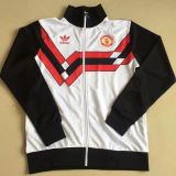 1990 Man Utd Black White Retro Jacket