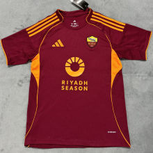 2025/26 Roma 1:1 Quality Home Red Fans Soccer Jersey  带胸前广告