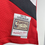 1983/84 Trail Blazers DREXLER #22 Red  Retro NBA Jerseys 热压