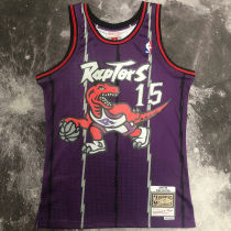 1998/99 Toronto Raptors CARTER #15 Purple Retro NBA Jerseys 热压