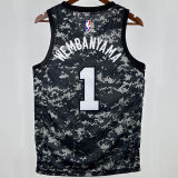 Spurs WEMBANYAMA #1  NBA Jerseys