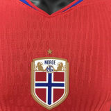 2025/26 Norway Home Red Player Version Soccer Jersey