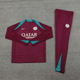 2025 PSG Wine Red  Kids Sweater Tracksuit