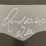 2005/06 RONALDINHO #10 BA Home Long Sleeve Retro Jersey(Have Pacth League Edition Signed联赛版有签名有章）