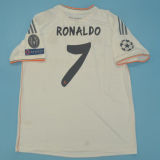 RONALDO #7 RM White Home Retro Jersey 2013/14(Have All Patch) (9) 全套章 +2014胸前小字