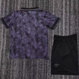 1990 England Black Kids Retro Soccer Jersey