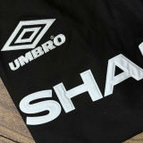 1998/99 M Utd Away Black UCL Version  Long Sleeve Retro Jersey