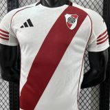 2025/26 River Plate Home White Player Version Soccer Jersey 胸前空白版