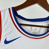 2025 76ers MAXEY #0 White City Edition NBA Jerseys 热压