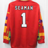1996 England Goalkeeper Retro Long Sleeve  Jersey