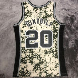 2013/14 Spurs GINOBILI #20 Camo Retro NBA Jerseys 热压